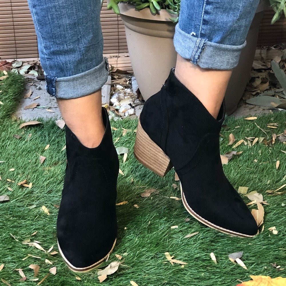 High Quality FauxSuede Western Boots Leather  heel - Picture 8 of 8